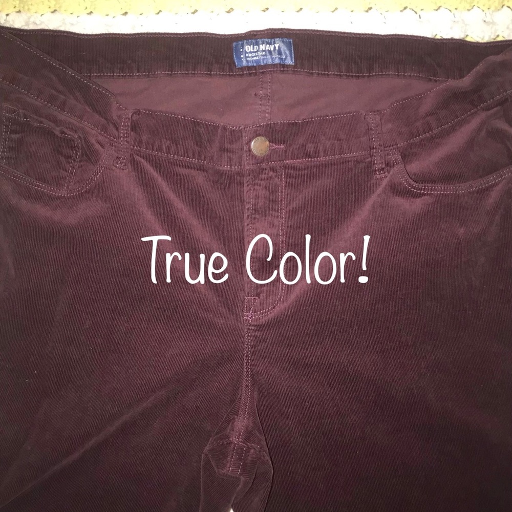 Old Navy wine-colored corduroy pants size 18 GUC